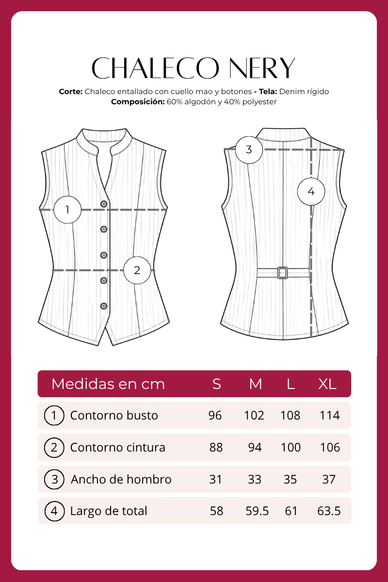 Chaleco Denim Oriental Nery