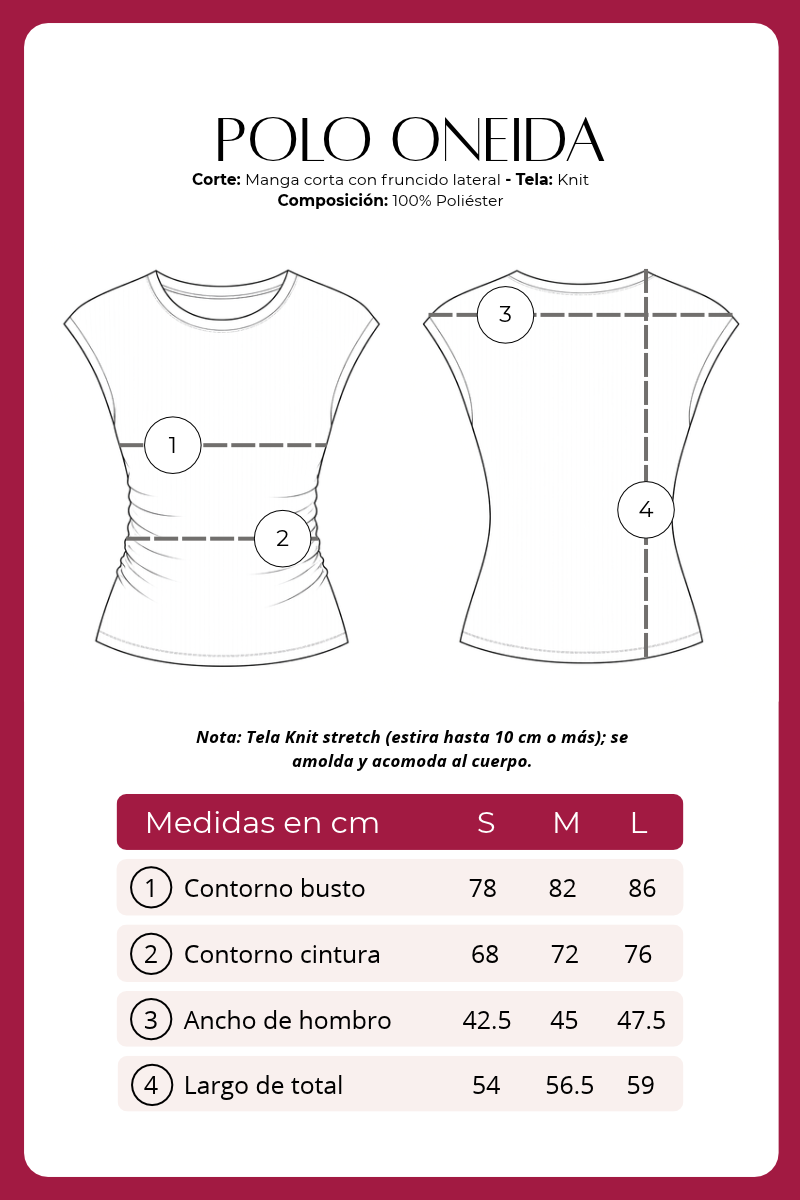 Polo Knit Drapeado Lateral Oneida