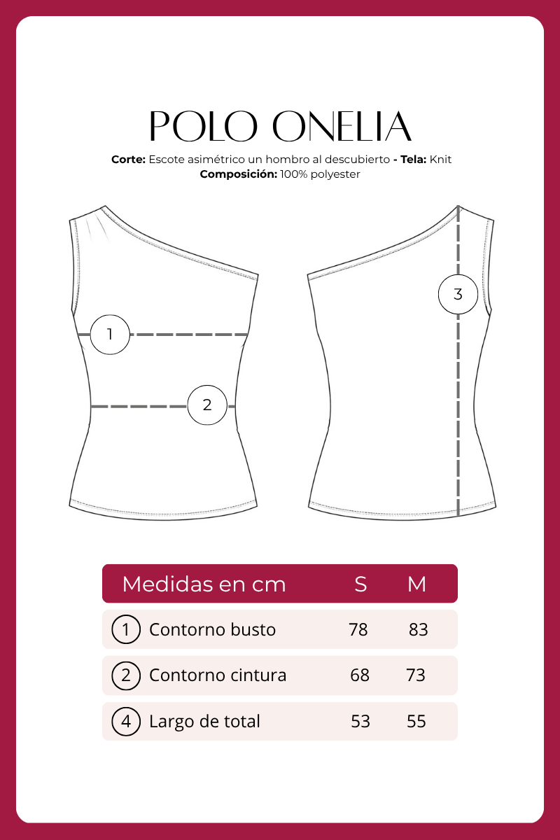 Polo Asimétrico Hombro Descubierto Onelia