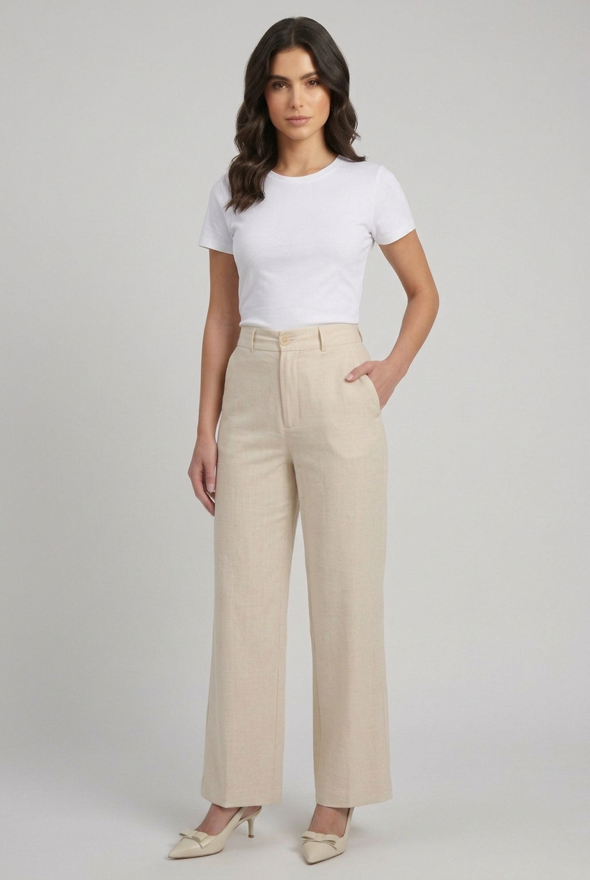 Pantalón de Lino Recto Anali