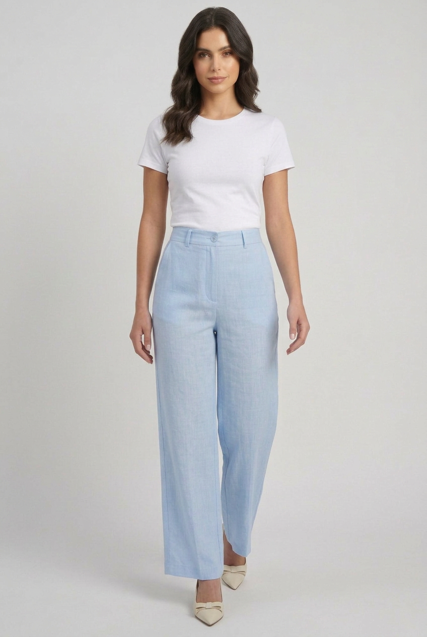 Pantalón de Lino Recto Anali