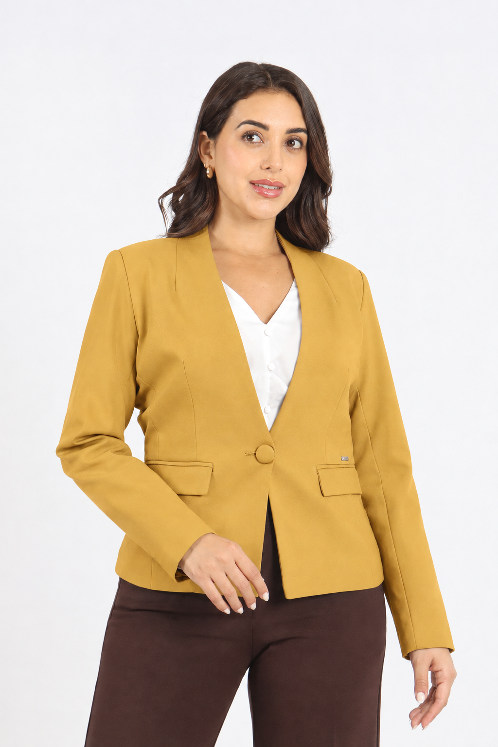 Blazer a la cadera corte princesa Helen