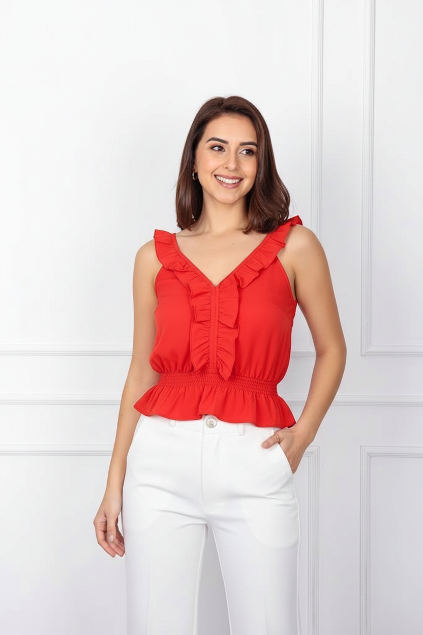 Blusa Roja Frontal