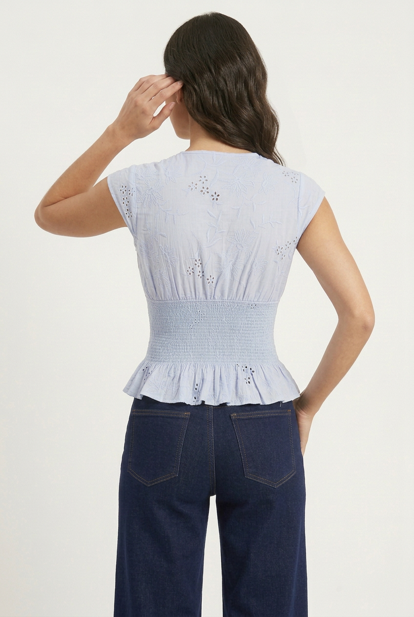 Blusa Broderie Panal de Abeja Nirvana