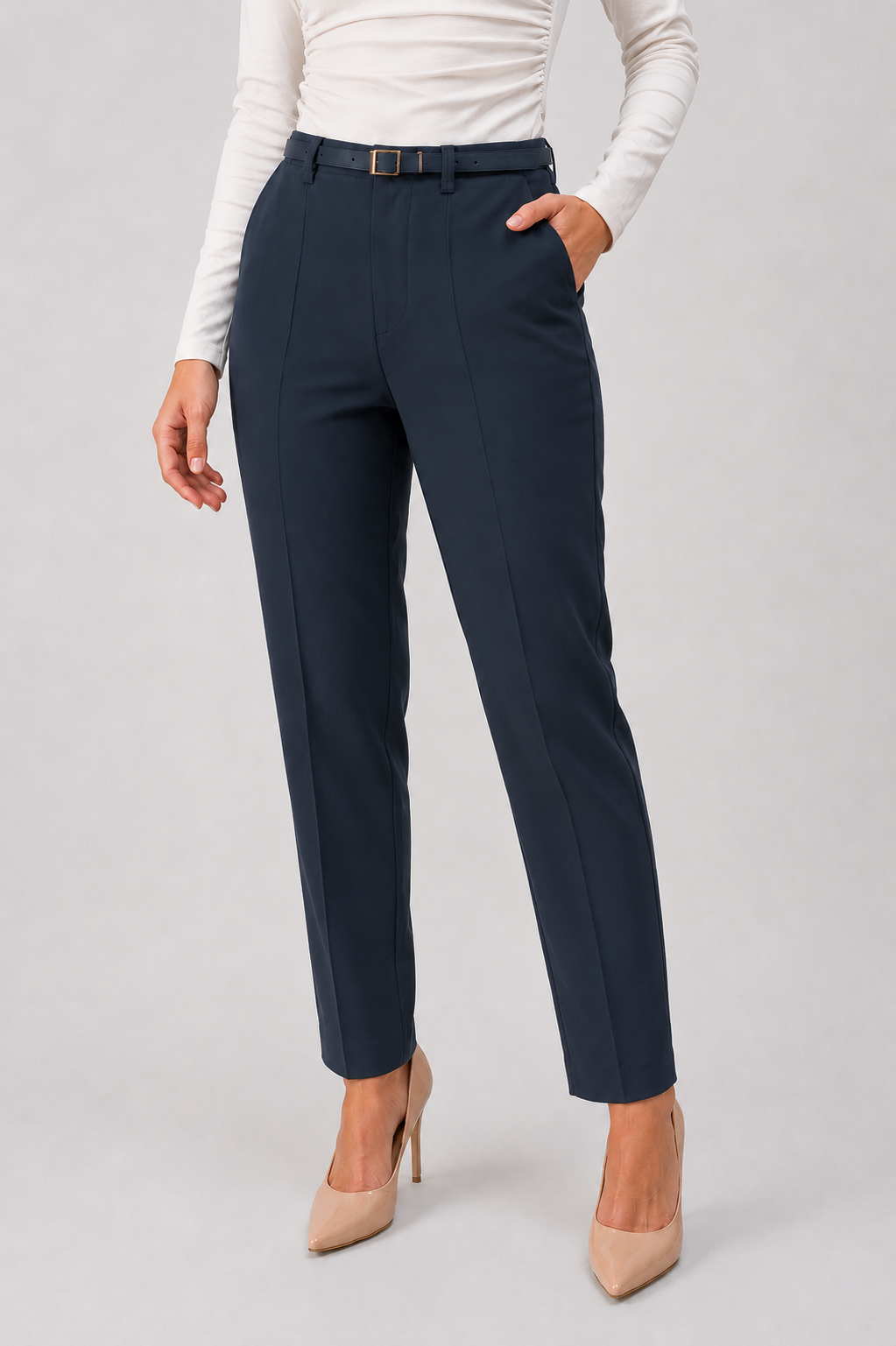 Pantalón Sastrero Victoria con Pinzas Tiro Alto Semirecto