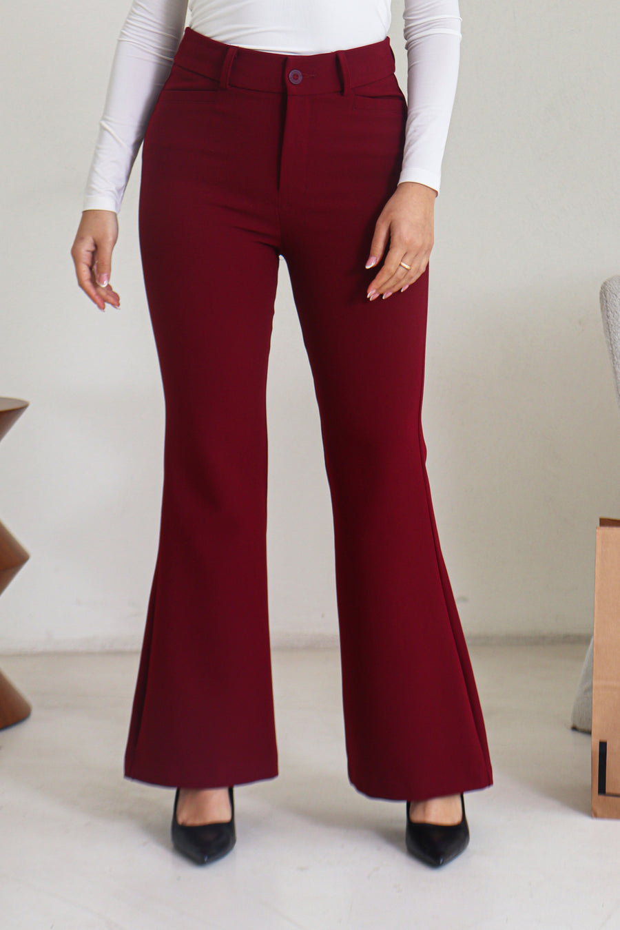 Pantalón Flare Sastrero Strecht Lisa Sirena Acampanado