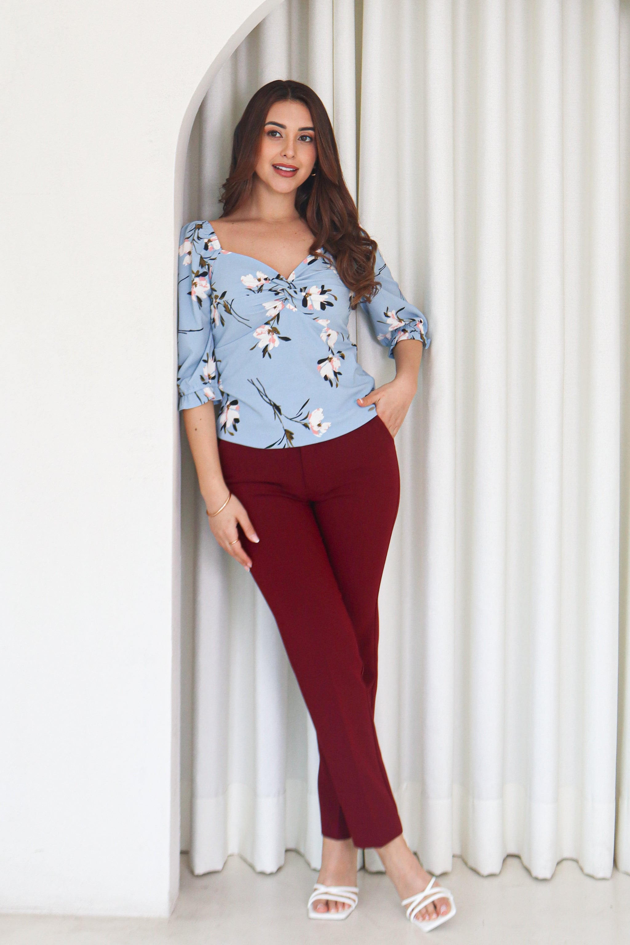 Blusa Nila - celeste