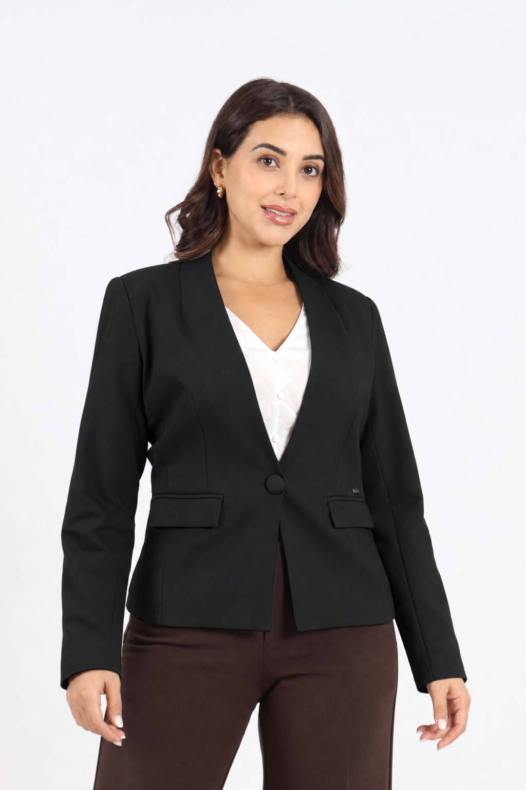 Blazer a la cadera corte princesa Helen
