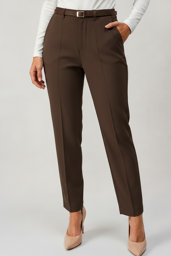 Pantalón Sastrero Victoria con Pinzas Tiro Alto Semirecto